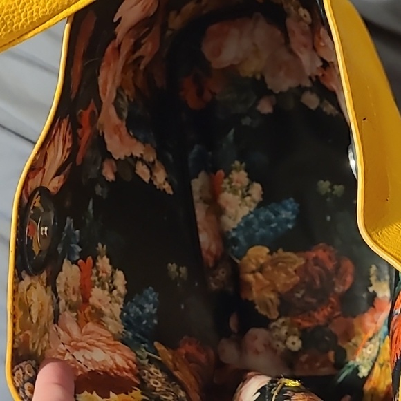Yellow & Floral Carlos Purse - Picture 2 of 3